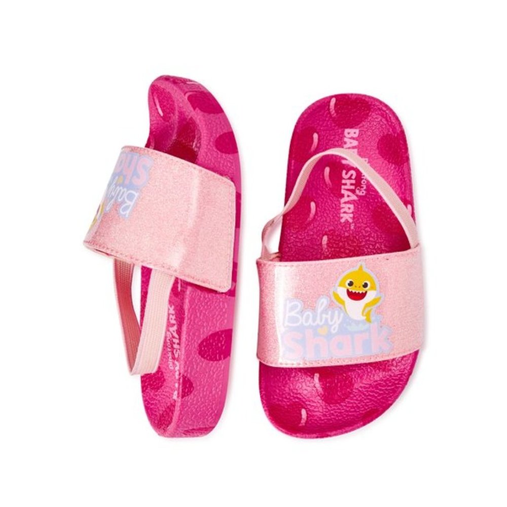Baby Shark Toddler Girls’ Glitter Slide Sandals || BRAND NEW**